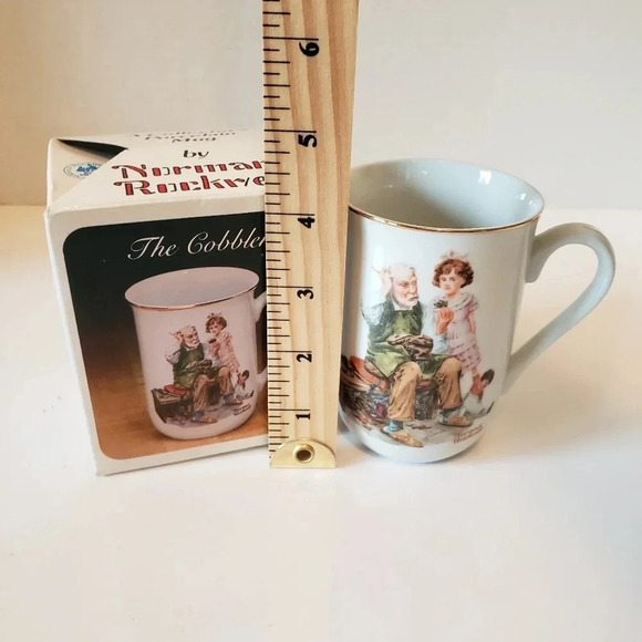 Vintage Set of 3 Norman Rockwell Porcelain Collectable Coffee Mugs. - Picture 7 of 16